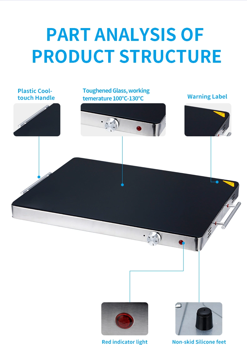 Food Warming Plate Hot Sell Shabbat Glass Panel Electric