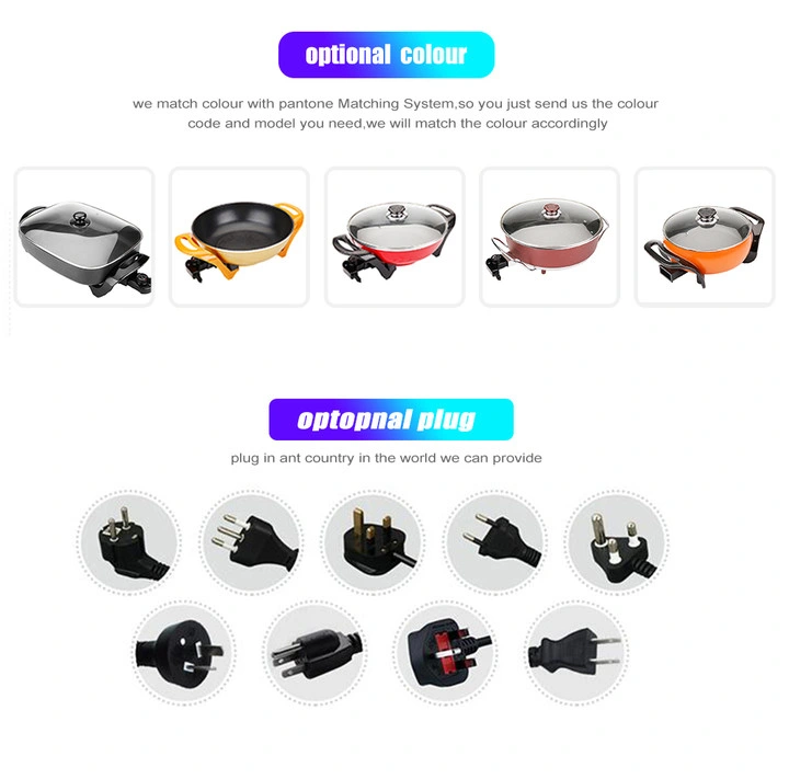 Die-Casting Round Electric Skillet Safety Match Skillets