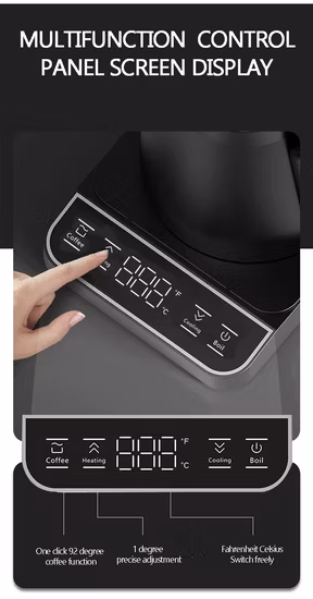 Caffettiera di vetro elettrica del bollitore senza cordone dell'acqua di capacità 1.8L della base di rotazione di 360 gradi di vendita calda 1500W