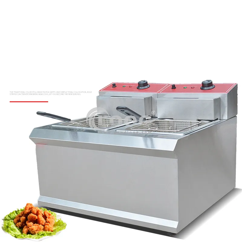 Goodloog Produttore professionale Commerciale Setaccio monocilindrico Padella elettrica Pollo fritto Nuove friggitrici elettriche in vendita