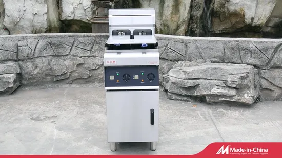 Attrezzatura da cucina Friggitrice elettrica commerciale indipendente con serbatoio diviso per pollo (DF